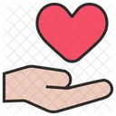 Love Heart Hand Icon