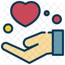 Hand Support Heart Icon
