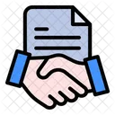 Hand Contract Negotiation Icon