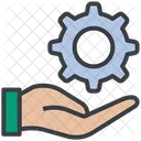 Seo Hand Gear Icon