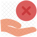 Hand Invalidation Cross Icon