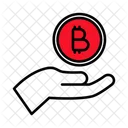 Hand Bitcoin Krypto Symbol