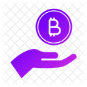 Hand Bitcoin Krypto Symbol