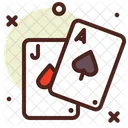 Hand Black Jack Cardace Card Casino Icon