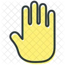 Hand Five Finger Stop Icon