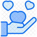 Hand Heart Loyalty Icon