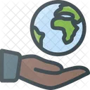 Hand Hold Globe Icon