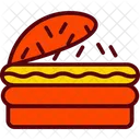 Hand Burger Cheese Icon
