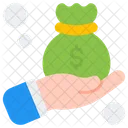 Hand Money Bag Financial Icon