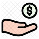 Hand Debt Money Icon