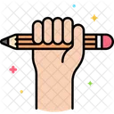 Hand And Pencil  Icon