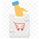 Hand Holding Shopping Bag Grocery Bag Icon