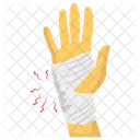 Hand Bangadge Hand Injury Injured Body Part Icon