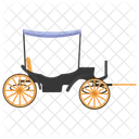 Hand Cart Vintage Transport Man Driven Icon