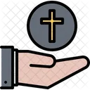 Hand Cross  Icon