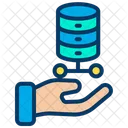 Data Database Hand Icon