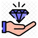 Hand Diamond Hand Diamond Icon