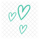 Hand Drawn Hearts  Icon