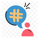 Hand drawn icon of hashtag  Icon