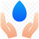 Hand Drop Save Water Hand Icon