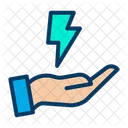 Energy Hand Lightning Icon
