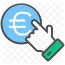 Hand Euro Coin Finance Payment Icon