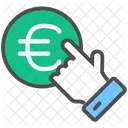 Hand Euro Coin Finance Payment Icon