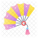 Hand Fan Papercraft Origami Icon