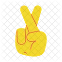 Hand Gesture Cross Fingers  Icon