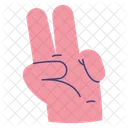 Hand Gesture Peace  Icon