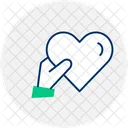 Hand Giving A Heart Generosity Love Icon