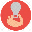 Hand Gluhbirne Idee Symbol