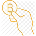 Hand Halt Bitcoin Halt Bitcoin Bitcoin Symbol