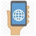 Hand Halten Smartphone Symbol