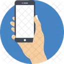 Hand Halten Smartphone Symbol