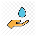 Hand hält Wasser  Symbol