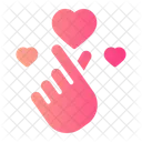 Hand Heart Love Sign Language Icon