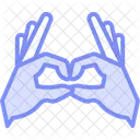 Heart Hand Gesture Icon