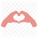 Hand Heart Heart Sign Icon