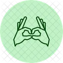 Hand Herz Pentagramm Icon