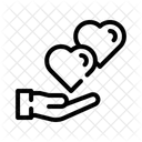Hand Herz Mitgefuhl Soziale Betreuung Symbol