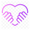 Hand Herz Liebe Hilfe Symbol