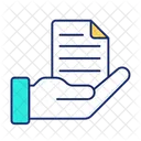 Hand Hold Paper  Icon