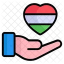 Hand Holding Heart Love Icon