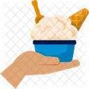 Ice Cream Hand Waffle Icon