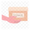 Hand holding a donation box  Icon