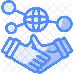 Hand Holding A Handshake For Networking  Icon