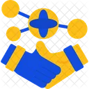 Hand Holding A Handshake For Networking Networking Connection Icon