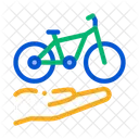 Hand Holding Bike Icon