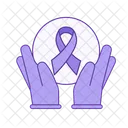 Hand Holding Cancer Symbol  Icon